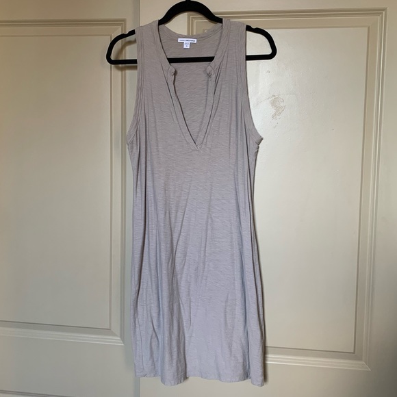 James Perse Grey/Olive Tank Dress Sz 3 - Picture 1 of 7